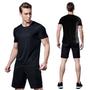 Imagem de Kit Short Bermuda ELITE + Camiseta Academia Fitness Corrida PROTEÇÃO UV SOLAR MC 707