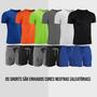 Imagem de Kit Shorts Bermuda Tactel TRAINING + Camiseta Academia Fitness Corrida PROTEÇÃO UV SOLAR 706