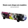 Imagem de Kit Skate Infantil 24 Completo + Acessórios Capacete Masculino Feminino Importway BW-013c City