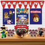 Imagem de Kit só um bolinho decoração Roblox Aniversário festa em casa banner, topo de bolo