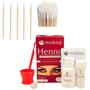 Imagem de Kit Sobrancelha Henna Com Fixador Makiaj + 100 Aplicador Com Algodão Rena Profissional