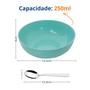 Imagem de Kit Sobremesa 4 Tigela Cumbuca Bowl Pote Livre BPA 4 Colher Inox Tramontina Microondas Freezer 