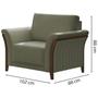 Imagem de Kit Sofa 162 cm E Poltrona Decorativa Royalle Linho TCE 1026 Moll