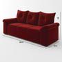 Imagem de Kit Sofá 2 E 3 Lugares 1015 Vermelho Mamflex Vermelho