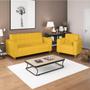 Imagem de Kit Sofá 2 Lugares e 2 Poltronas Denver Corano Amarelo - ADJ Decor