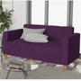 Imagem de Kit Sofá 2 Lugares e 2 Poltronas Denver Suede Roxo - Doce Sonho Móveis