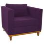 Imagem de Kit Sofá 2 Lugares e 2 Poltronas Europa Suede Roxo AM Decor