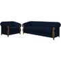 Imagem de Kit Sofa 244 cm E Poltrona Decorativa Murano Veludo SL 948 Moll