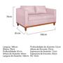 Imagem de Kit Sofá 3 Lugares e 2 Poltronas Europa 180 cm Estilo Conforto e Elegância Suede - Doce Sonho Móveis