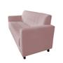 Imagem de Kit Sofa 3 Lugares + Poltrona Elegance Suede Rose - Lares Decor