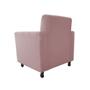 Imagem de Kit Sofa 3 Lugares + Poltrona Elegance Suede Rose - Lares Decor