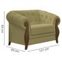 Imagem de Kit Sofa e Poltrona Decorativa Murano Veludo SL 945 Moll