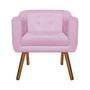 Imagem de Kit Sofá Retrô 02 Lugares e 02 Poltronas Júlia Rosa Bebê