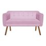 Imagem de Kit Sofá Retrô 02 Lugares e 02 Poltronas Júlia Rosa Bebê