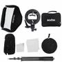 Imagem de Kit Soft Box 80x80 Godox Com Grid E Tripé Para Flash Speedlite