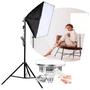 Imagem de Kit Soft Box Estúdio Lampada Led + Controle E27