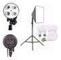 Imagem de Kit Softbox E27 Quadruplo Tripé 4 Lampadas P/L Youtubers