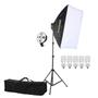 Imagem de Kit Softbox Profissional 50x70cm c/ Tripé + 5 Lâmpadas 135w - 220v