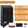 Imagem de Kit Solar para Motorhome e Pescaria 1920W/dia Inversor JFA 12V/127V e Bateria Moura