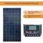 Imagem de Kit Solar Placa Solar 335W com Controlador de Carga 40A 12V PWM