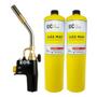 Imagem de Kit Solda Maçarico Eos Acend Automático + 2 Refil Map 400g