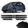 Imagem de Kit Soleira Diamante Honda Fit 2015 16 17 2018 Com Protetor De Porta