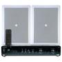 Imagem de Kit Som Ambiente Bluetooth Usb Sd Controle Remoto Amplificador Com 2 Arandelas Jbl Retangular