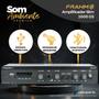 Imagem de Kit Som Ambiente Bluetooth Usb Sd Frahm Slim 1600 Area Churrasco + 6 Arandelas Embutir Gesso