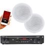 Imagem de Kit Som Ambiente Receiver Bluetooth + 2 Arandelas Brancas