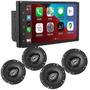 Imagem de Kit Som Automotivo Mp5 2Din Android e 4 Alto Falantes 6 220W Rms