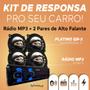 Imagem de Kit Som Automotivo Rádio Mp3 + 2 Pares Alto Falante Quadriaxial 5 Pol 160w