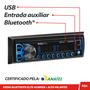 Imagem de Kit Som Carro Radio Bluetooth Usb + Par Falantes 6 Pol Boss
