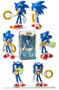 Imagem de Kit Sonic: Boneco Sonic + Chaveiro + Mini Figura - DC Toys