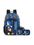 Imagem de Kit Sonic Completo: Mochila, Lancheira E Estojo - Azul