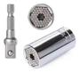 Imagem de Kit Soquete Chave Universal Com Catraca 7 A 19mm Gator Grip