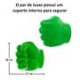 Imagem de Kit Super Herói Verde Hulk Luvas Fantasia Infantil e Adulto para Encaixar na Mão