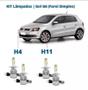 Imagem de Kit Super Led Gol G6 Farol Simples Alto Baixo E Milha