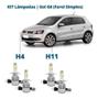 Imagem de Kit Super Led Gol G6 - Farol Simples Alto, Baixo E Milha