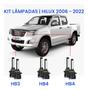 Imagem de Kit Super Led Hilux 2006/2022 Farol Alto Baixo E Milha