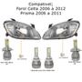 Imagem de Kit Super Led Prisma 2006 07 08 09 10 11 2012 Farol Alto e Baixo H4 + Milha HB4 20000 Lumens