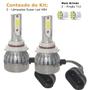 Imagem de Kit Super Led Prisma 2006 07 08 09 10 11 2012 Farol Milha HB4 20000 Lumens