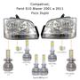 Imagem de Kit Super Led S10 2001 02 03 04 05 06 07 08 09 10 11 Farol Baixo H7 + Alto H1 + Milha H1 20000 Lumens