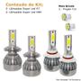 Imagem de Kit Super Led S10 2012 2013 2014 Farol Baixo H7 + Milha HB4 20000 Lumens