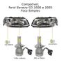 Imagem de Kit Super Led Saveiro G3 2000 a 2005 Farol Simples Alto e Baixo H4 20000 Lumens