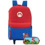 Imagem de Kit Super Mario Bros Mochila De Rodas Com Estojo Escolar