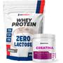 Imagem de Kit Suplementos Whey Protein Zero Lactose 900g Natural + Creatina Monohidratada 300g NewNutrition