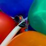 Imagem de Kit Suporte Arco Redondo P Balões + 10 Clips Enroscar Balões