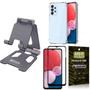 Imagem de Kit Suporte Mesa + Capinha Antishock Samsung + Película Vidro 3D Armyshield