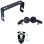 Imagem de Kit Suporte para Rádio Px Cobra 19dx + Parafusos Rosca Grossa + Suporte Ptt Inox