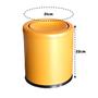 Imagem de Kit Suporte Porta Papel Higiênico Chão Com Lixeira 6,3L Basculante Banheiro Preto Dourado Fosco - CP